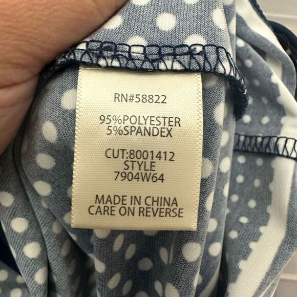 MAX STUDIO Polka Dots Black & White Sleeveless Fit Flare Dress Retro Sz S NEW - Picture 7 of 8